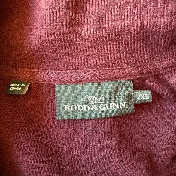 RODD & GUNN ALTON AVE 1/4 ZIP PULL ON SWEATER RIBBED MIDWEIGHT COTTON PREPPY 2XL - Picture 11 of 12